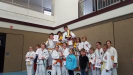 Siegermannschaften beim 6. Döbelner Stiefelpokal 2016 - Döbelner SC, SK Judo Teplice, RANDORI Leipzig West