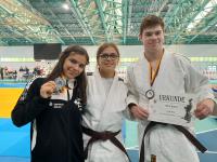 v.l.n.r. Anna Lorenz 2. Platz MDEM U18 - 17.09.22, Sarah Lorenz 5. Platz u. Tim Schmidt 3. Platz MDEM U21 - 18.09.22